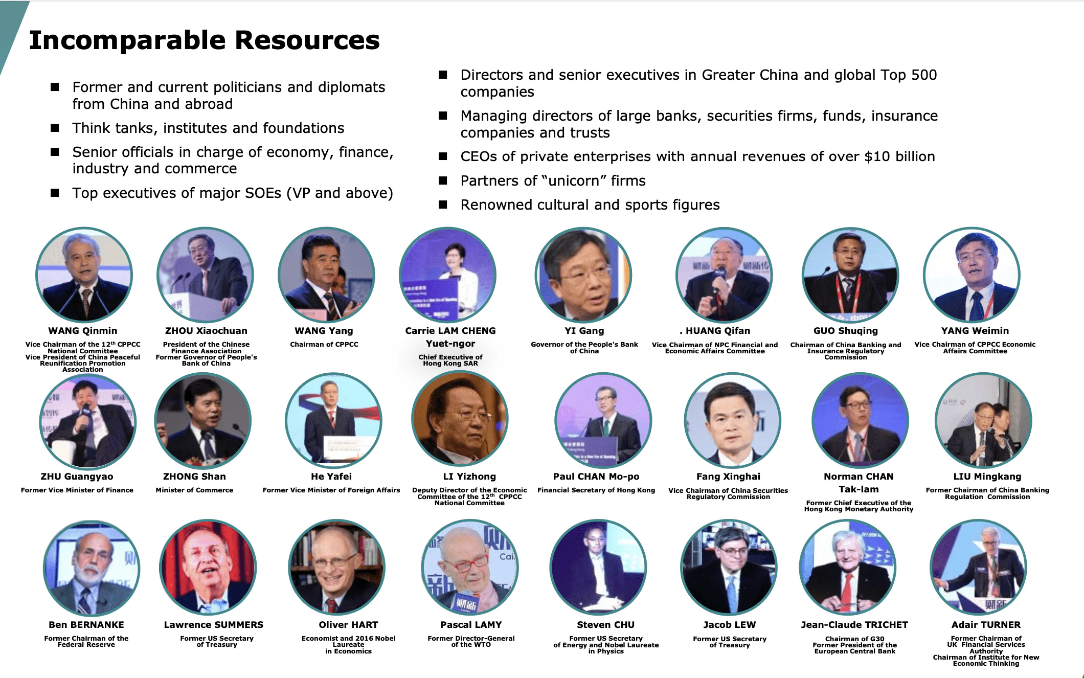 Incomparable Resources Incomparable Resources